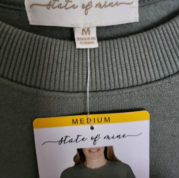 State of Mind Sage Green Utah Floral Sweater - Picture 3 of 6